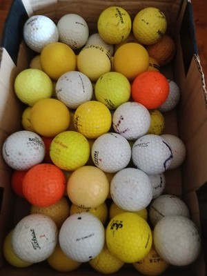 58 gemischte farbige Golfbälle geborgen/abgerufen gemischte Marken keine Splits oder Risse