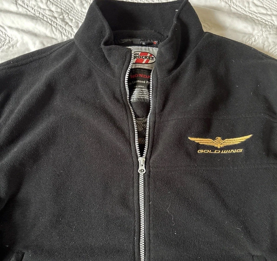 Honda Goldwing Joe Rocket Black Fleece Jacket Men's XL - Image 2 of 4