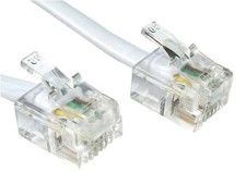 RARAION - Câble Modem RJ11 Blanc - 15m