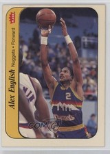 1986-87 Fleer Stickers Alex English #4 HOF 1oa8