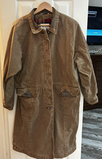 Vintage Brandon Thomas Duster Chore Barn Fleece Lined Trench Coat Unisex Medium