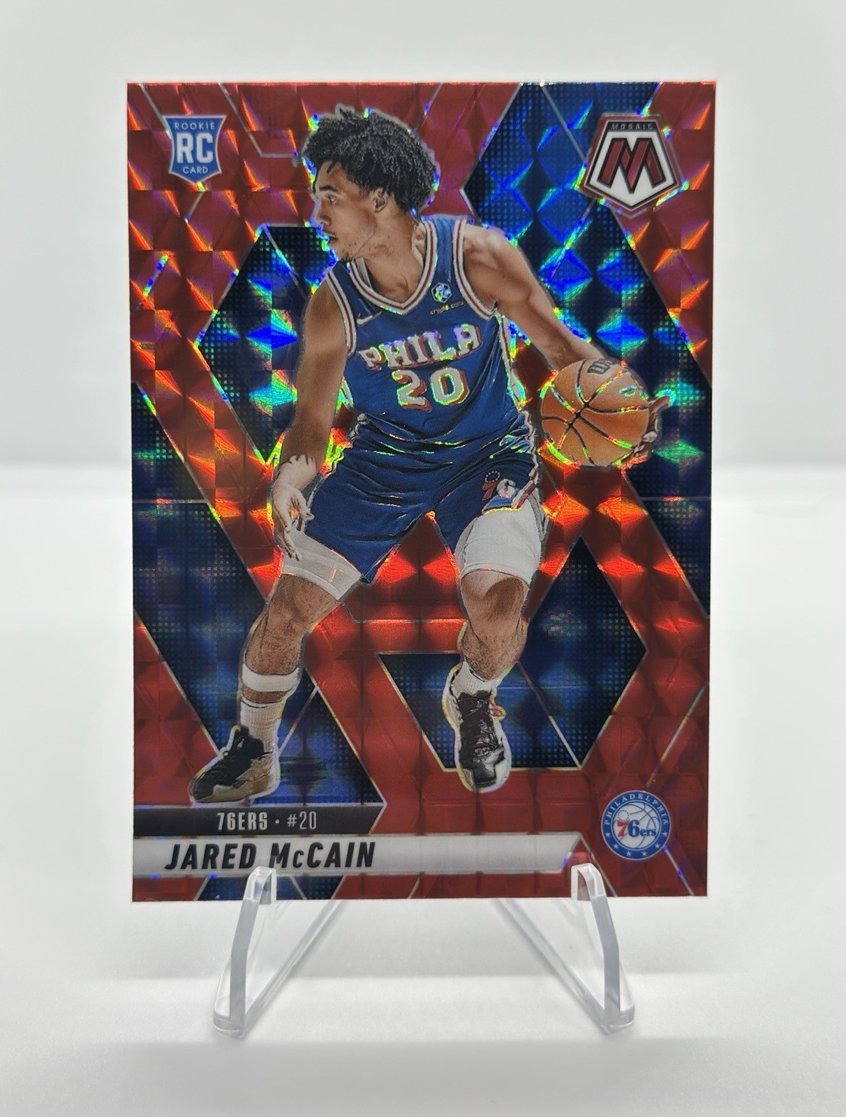 2024-25 Mosaic Jared McCain Red RC Rookie 76ers 228