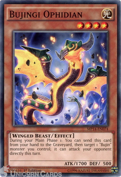 MP14-EN074 Bujingi Ophidian Common 1st Edition Mint YuGiOh Card