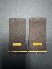 US Army 2nd Lieutenant 2LT Shoulder Straps Epaulets Pair OD Green Gold Bar