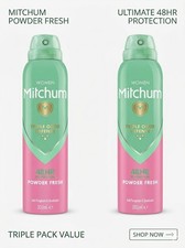 Mitchum Women Triple Odor Defense Deodorant Spray 48hr Antiperspirant 200ml UK