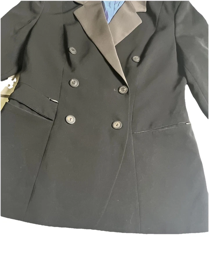 comma blazer vintage 80’s . black 6 Buttons Sports Jacket/Formal Wear Sz-38 - Image 3 of 4