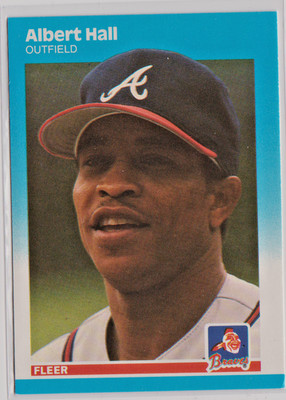 Albert Hall Atlanta Braves OF 1987 Fleer ''UPDATE'' Card # U-39 '''' Deceased''''