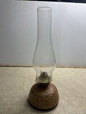 Art Pottery Brown Speckled Glaze Stoneware Oil Lamp Signed On The Bottom