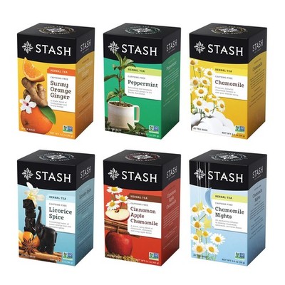 Stash Tea Soothing Herbal 18-20 Count (Pack of 6), Sampler 
