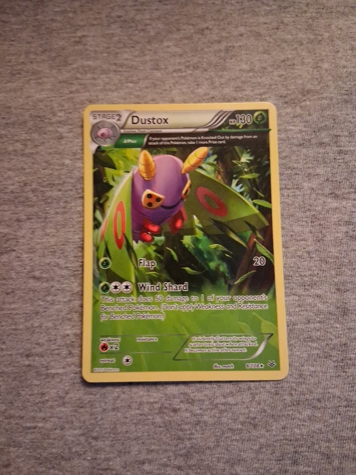 Pokemon TCG Dustox 8/108 Roaring Skies Rare Regular 