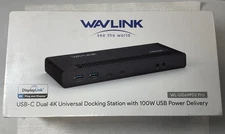 Wavlink WL-UG69PD2 Pro USB-C Dual 4K  Docking Station 100w Dock-BRAND NEW-SEALED