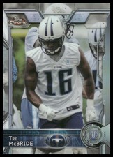 2015 Topps Chrome #196 Tre McBride RC Rookie Refractor Tennessee Titans