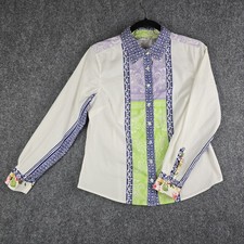 Orvis Women  s Size 10 Floral Paisley Long-Sleeve Shirt 95 Cotton Stretch