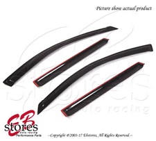 Black Tinted Out-Channel Vent Visor Deflector 4pcs For 01-07 Toyota Highlander