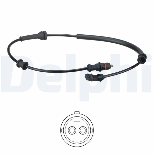 ABS Sensor Raddrehzahl Delphi SS20588 FüR Laguna BG0 Renault 2 KG0 16V BG0A BG0L-image