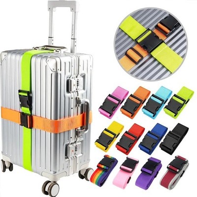 Straight Shaped Luggage Straps for Suitcase Polyester Luggage Belt with Adjustab