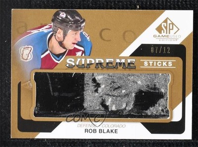 2014-15 SP Game Used Supreme Sticks/Gloves/Skates 7/12 Rob Blake #PA-RB HOF 2d8