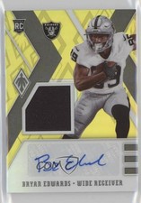 2020 Panini Phoenix RPS Rookie Jersey Prime Yellow 1/75 Bryan Edwards Auto 0o9k