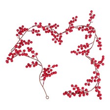 Artificial Burgundy Red Pip Berry Garland for Indoor Outdoor Hone1412