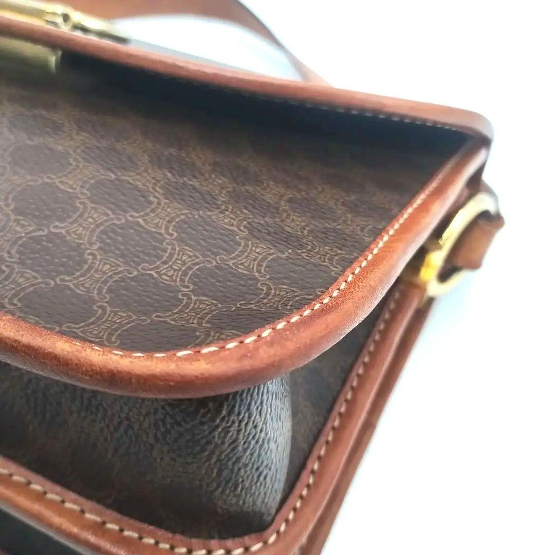 CELINE Shoulder Bag Macadam Pattern Old Celine Fr… - image 8