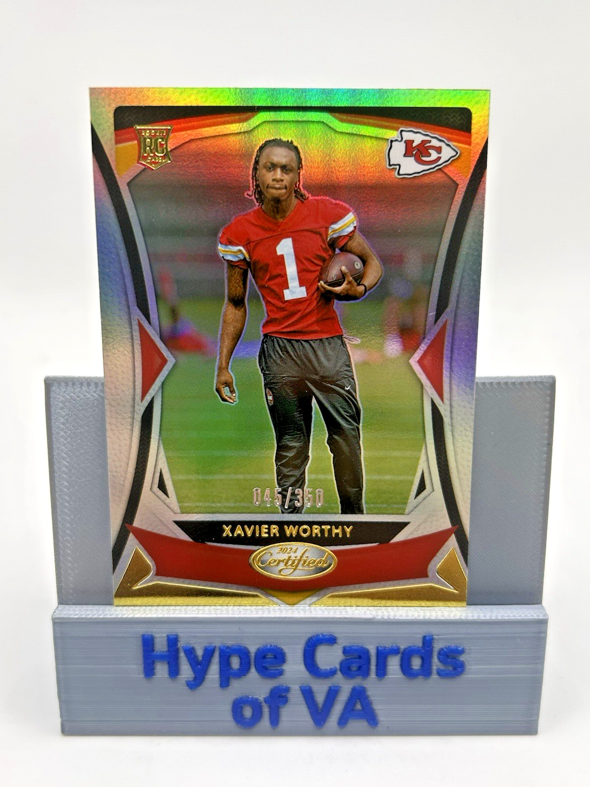 XAVIER WORTHY 2024 Panini Certified Football Silver Rookie RC 45/350 #120 Chiefs