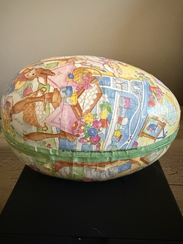 West Germany Papier-Mâché Easter Egg Decorative Box VTG  collectible Large