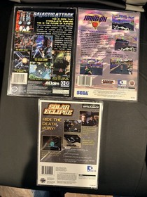 Galactic Attack, Solar Eclipse, Hang on )Sega Saturn) All CIB In Very Good Cond.