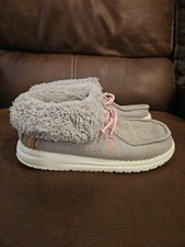 Hey Dude Britt Youth Boho Faux Fur Lined Slip On Loafers Youth Size Y1 Ladies L2