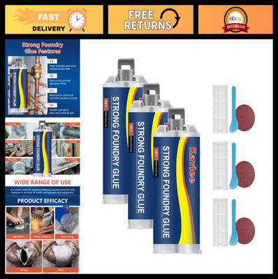 Metal Repair Glue - High Temp Casting Adhesive, Strong Welding for Defects (3Pcs