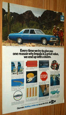 1973 Chevy Impala Original Large Advertisement Print Ad 73