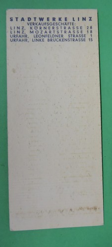 SICURO PULITO VELOCE GAS STADTWERKE LINZ MATCHBOOK COVER-AUSTRIA - Foto 3 di 3