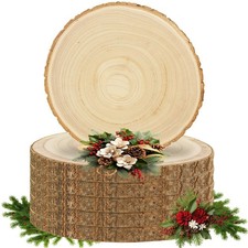 6 Pack 10-12 inches Large Wood Slices for Centerpieces, Wood Centerpieces for...