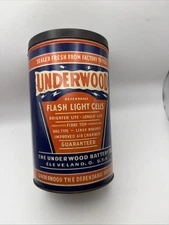 SCARCE UNDERWOOD FLASH LIGHT CELLS BATTERY GAS OIL CAN
