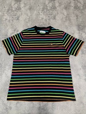 Teddy Fresh Herren Baumwoll T-Shirt Schwarz Mehrfarbig Größe L