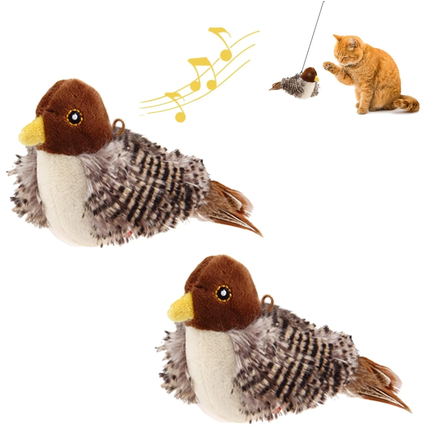 Automatic Chirp Bird & Moving Mouse Cat Toys
