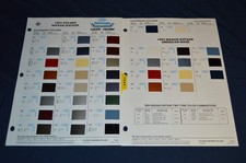 Nissan Datsun 1984 exterior color chips/códigos hoja gráfico 84