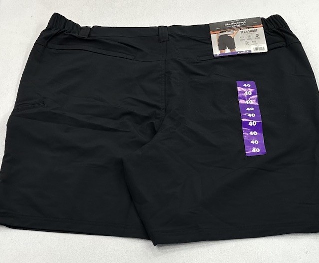Weatherproof Vintage Men's Performance Series Tech Shorts, Black, Size 40