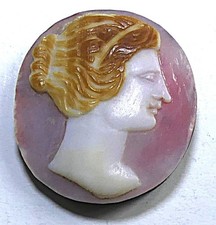 CAMEE COQUILLAGE 19è 3 COUCHES. CAMEO. FEMME ANTIQUE. POUR BAGUE BIJOUX... 431