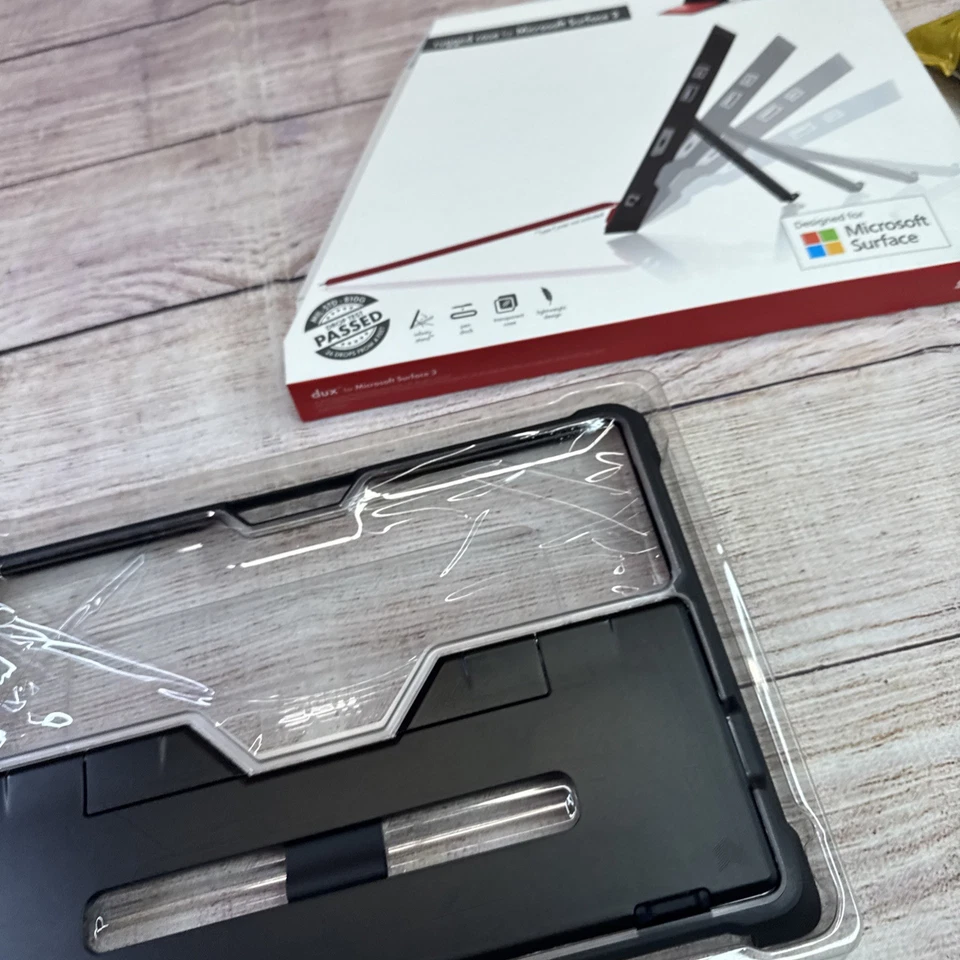 STM Dux Rugged Case for Microsoft Surface 3 (Black) STM-222-103J-01 NEW Open Box - Image 4 of 4