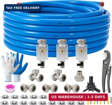 3/4" 100 FT Shop Air Line Kit, Rapid Air System 3/4 Inch Hdpe-Aluminum Compres