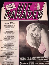 Hit Parader Magazine 1940s March • John Wayne • Up in Arms • Desert Song • WWII