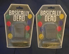 Birthday/Celebration Candle Novelty/Fun BASICALLY DEAD Tombstone lot of 2