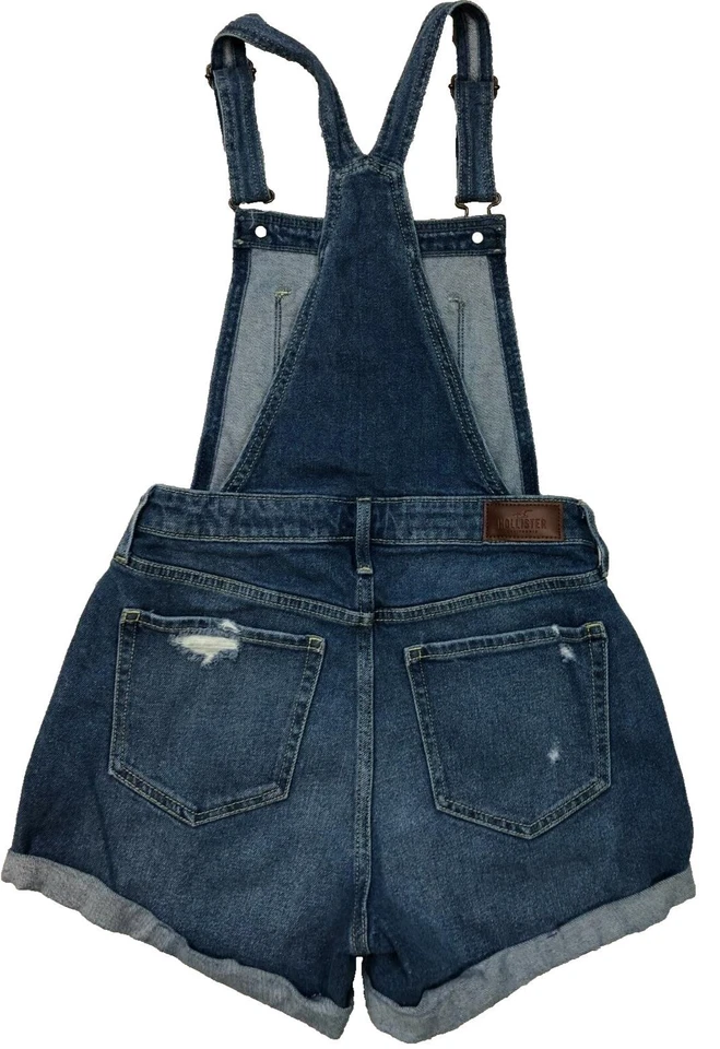 Hollister Talla S Tiro Alto Mamá Pantalones Cortos Mono Pantalones Cortos Vintage Elástico U35 Foto 2 de 4