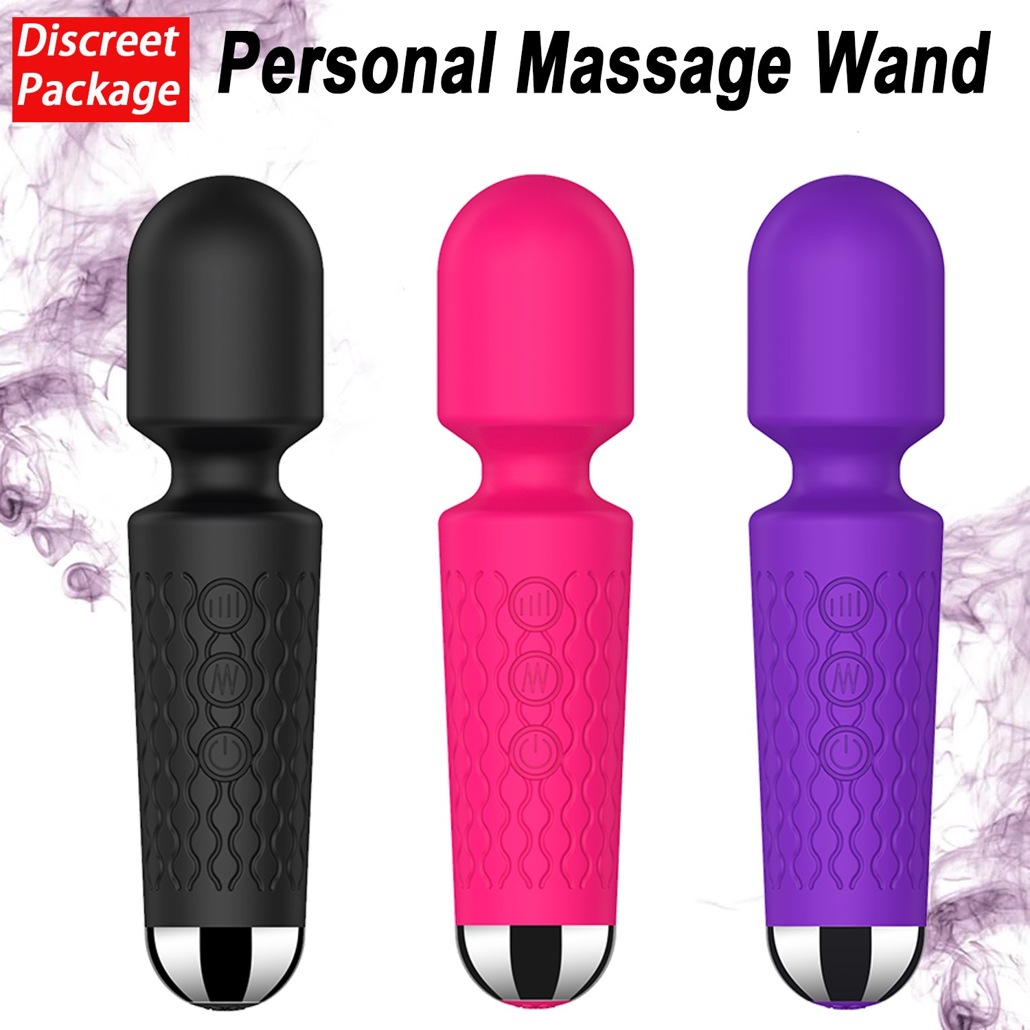 Rechargeable Personal Massage Wand for Women - Multi-Speed Neck Body Leg Arm Vibrator