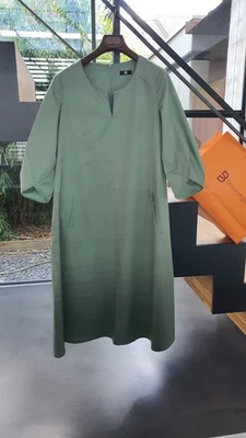 RIANI MIDI-KLEID♥️Gr. 38❤ 3/4-Arm♥Salbei Grün♥ A-Linie❤2 Front-Taschen♥️s. Maße♥ - Bild 1 von 4