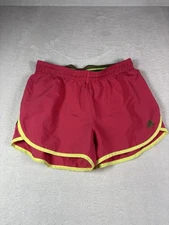 Women’s Adidas Pink and Yellow Running Lined Shorts Size Small Running Shorts