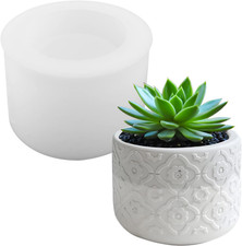 Stampo in Resina Vaso Di Fiori Stampi Silicone per Cemento Stampo Pianta Grassa 