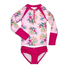 Appaman Long Sleeve Rash Guard Set Tropical Hibiscus Toddler Girl Size 4T L23754