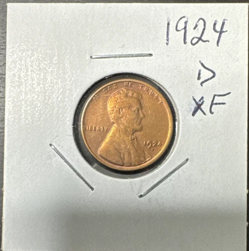 1924 D Lincoln Wheat Cent XF- Semi Key Date Rare Coin
