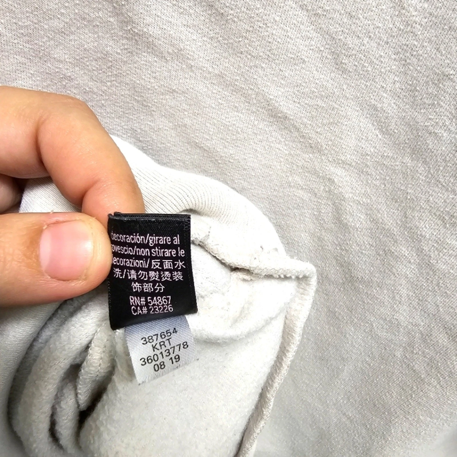 UNDERCOVER Felpa con cappuccio oversize Victoria's Secret grigio chiaro Love taglia Large